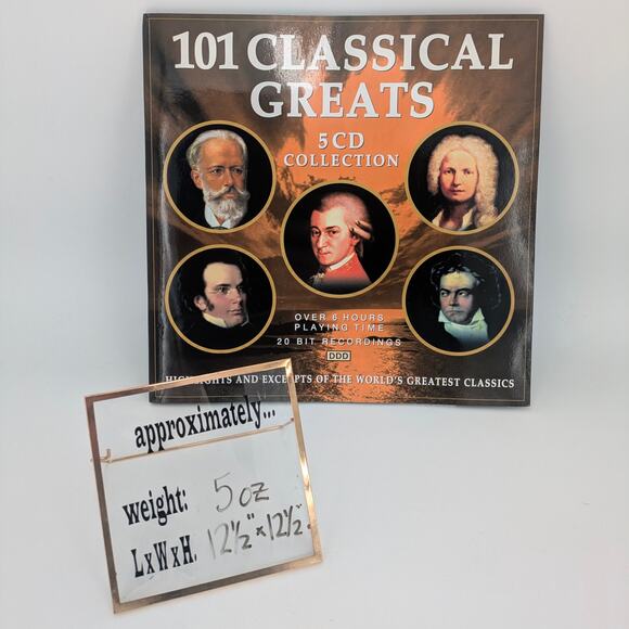 101 Classical Greats CD Collection 5 Disc Symphony Composer Orchestral Sampling - Picture 9 of 11
